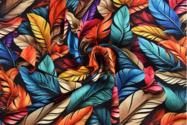 Viskosestoff - 3D-Optik - Feathers 