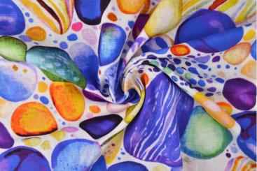 Viskosestoff - 3D-Optik - Art Drops 