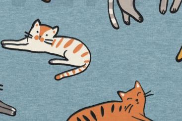 Jerseystoff - Katzen 