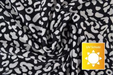 Badeanzugstoff - Leo Black´n´White 