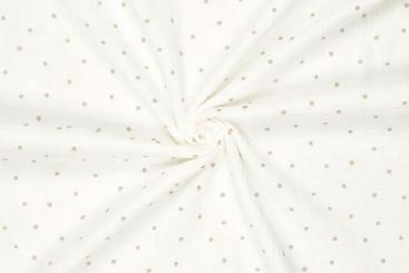 Double Gauze - Simple Dots - Off White 