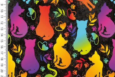 French Terry Digital - Color Cats 