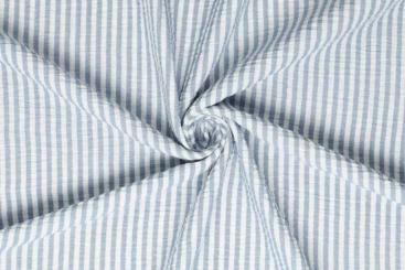 Leinen-Look - Stripes of Breeze - Blau 