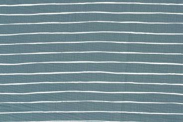 Double Gauze - Indigo-Streifen 