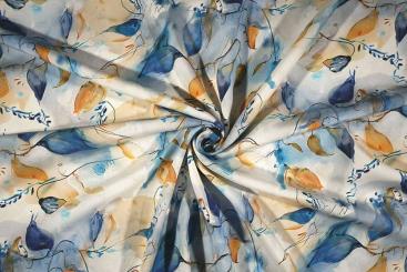 Viskosestoff - Indigo Bloom 