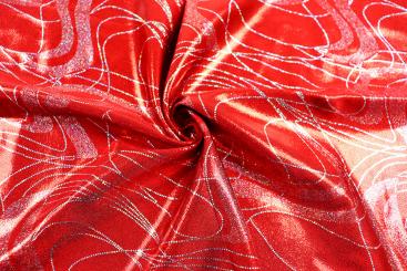 Tanzkleiderstoff Lycra - Flow - Rot 
