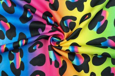 Tanzkleiderstoff - Funky Leo - Bunt 