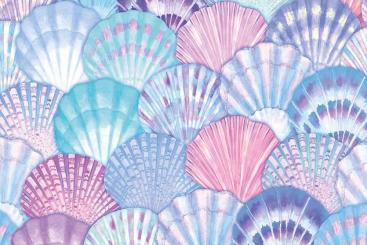 Strandtuchstoff - Seashell Pastell 