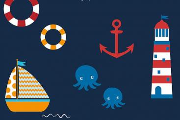 Strandtuchstoff - Happy Sea 