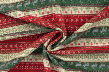 Sweatshirt-Stoff mit Norwegermuster 