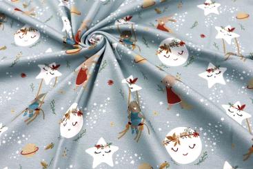 Jersey-Stoff mit träumenden Tieren 