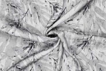 Premium-Viskosestoff - Jungle mit Leo-Prägung 