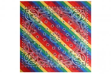 Paisley-Bandana - Regenbogen 