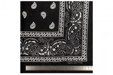 Paisley-Bandana - Schwarz 