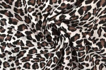 Musselin-Stoff - Leo-Love - Weiß 