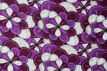 African Waxprint doppelseitig -  Sambia 