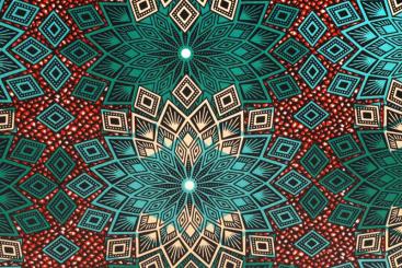 African Waxprint doppelseitig -  Simbabwe 