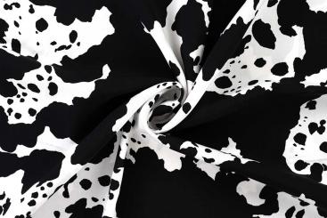 Viskose-Popeline - Kuhflecken 