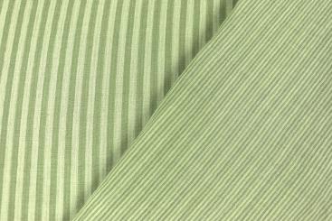 Doubleface Musselin-Stoff mit Streifen - Salbei 