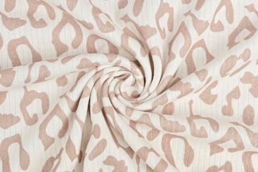 Feinripp-Jersey mit Leo-Print 