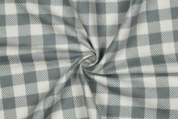 Baumwollflanell mit Karos - Salbei 