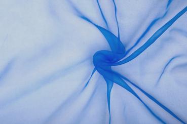 Organza - permanent schwer entflammbar - 300 cm Blau
