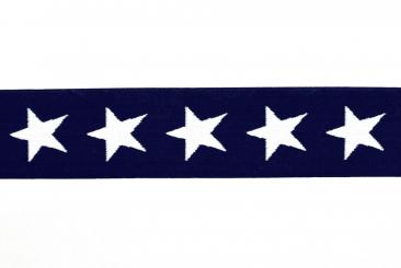Gummiband - Stars - 40 mm - Navy 