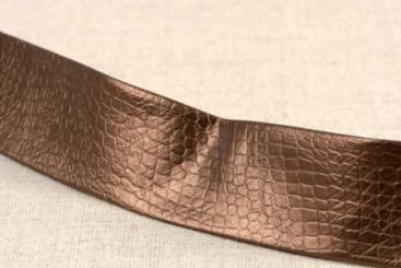 Kunstleder-Einfassband - Metallic - Bronze 