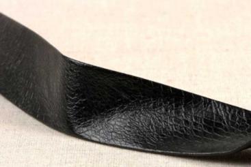 Kunstleder-Einfassband - Metallic - Schwarz 