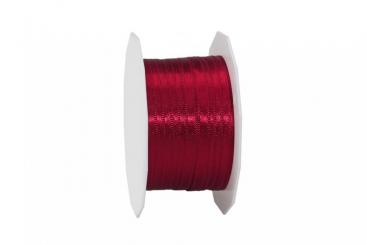 Satinband - 3 mm breit - 50-m-Rolle Bordeaux