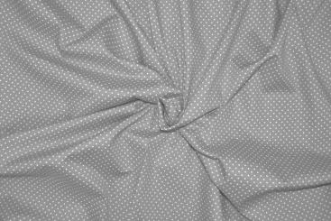 Patchwork-Stoff Classic - Pünktchen - Hellgrau/Weiß 