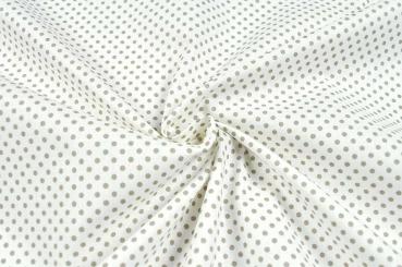 Baumwollstoff für Bettwäsche - Tupfen - 290 cm breit - Weiß 