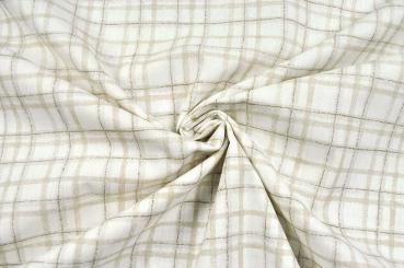 Baumwollstoff für Bettwäsche - Karos - 290 cm breit - Beige 