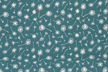 Trachtenstoff Baumwolle - Pusteblumen - Türkis 