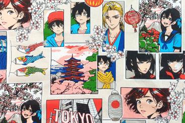 Baumwollstoff Japan - Manga-Mania 