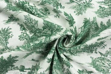 Baumwollstoff Toile - 280 cm - Erntedank - Grün 