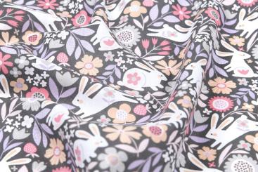 Baumwollstoff - Hopp Hopp Hasen 