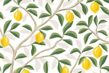 Baumwollstoff - Zitrus-Traum 