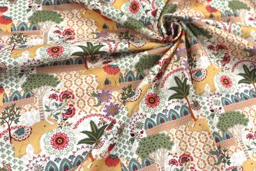 Baumwollstoff - Elefant im Orient 