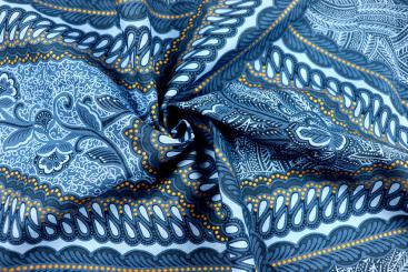 African Waxprint Style - Blau 