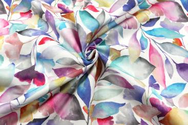 Baumwollstoff Digitaldruck - 280 cm - Watercolour Leaves 