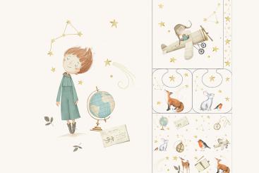 Baumwoll-Panel - Der kleine Prinz 