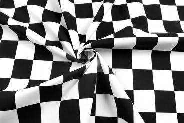 Popeline-Baumwollstoff mit Schachbrett Muster 