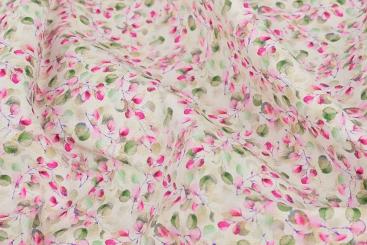 Popeline-Baumwollstoff mit Eukalyptus-Motiv 