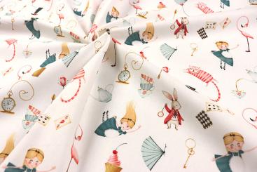 Baumwollstoff mit märchenhaftem Wunderreich 