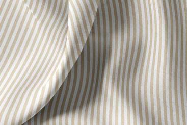Baumwollstoff mit Streifen - Creme/Sand 