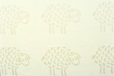 Wende-Jacquardstoff - Kuschelschafe - Creme/Beige 