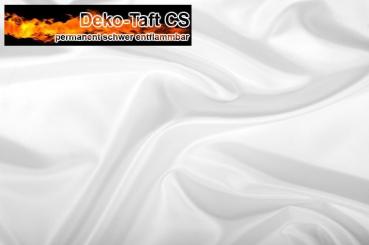 Deko-Taft - permanent schwer entflammbar - 310 cm - Weiß - 1,0 Meter Weiß
