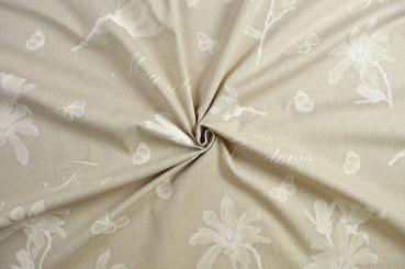 Gardenie und Co - Deko-Stoff - Beigetöne 