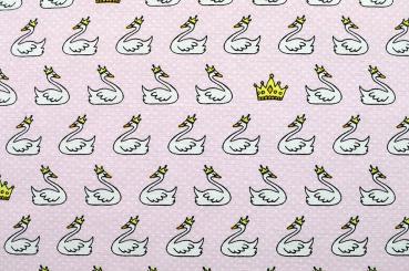 Dekostoff - Schwanen-Prinzessin 